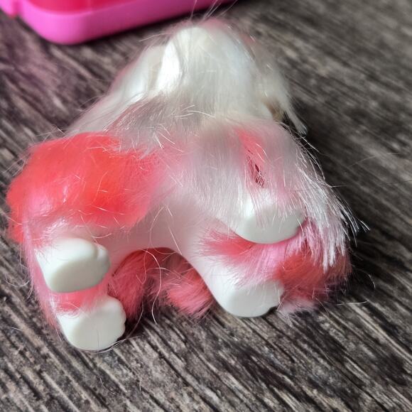 VTG 1988 My Pretty Pets Cititoys Long Hair Pink Puppy Dog Sweetie Pup & Carrier - Picture 5 of 16